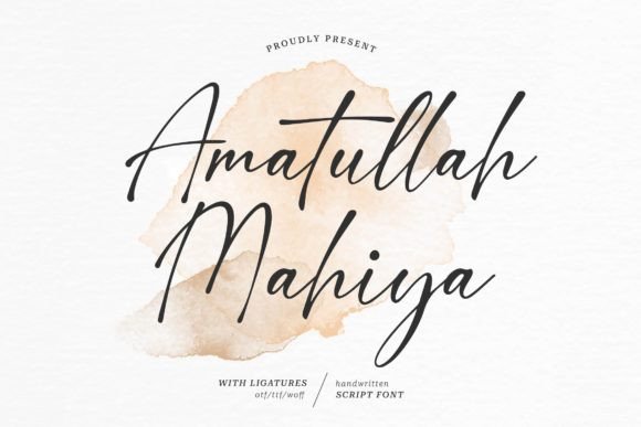 Amatullah Mahiya: Elevate Your Design Projects with Elegant Script