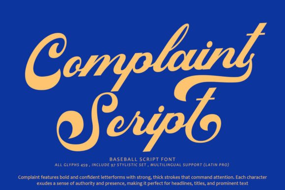 Complaint Bold Script Font: Commanding Attention in Design