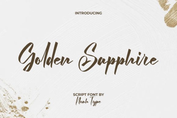 Golden Sapphire: Elevate Your Designs with Elegant Script Typography