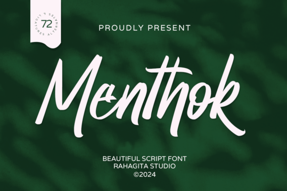 Menthok: The Script Font Blending Romance and Adventure