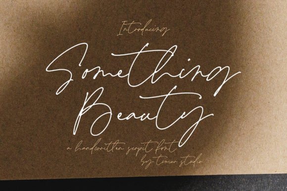 Something Beauty: A Handwritten Script Font for Elegant Design